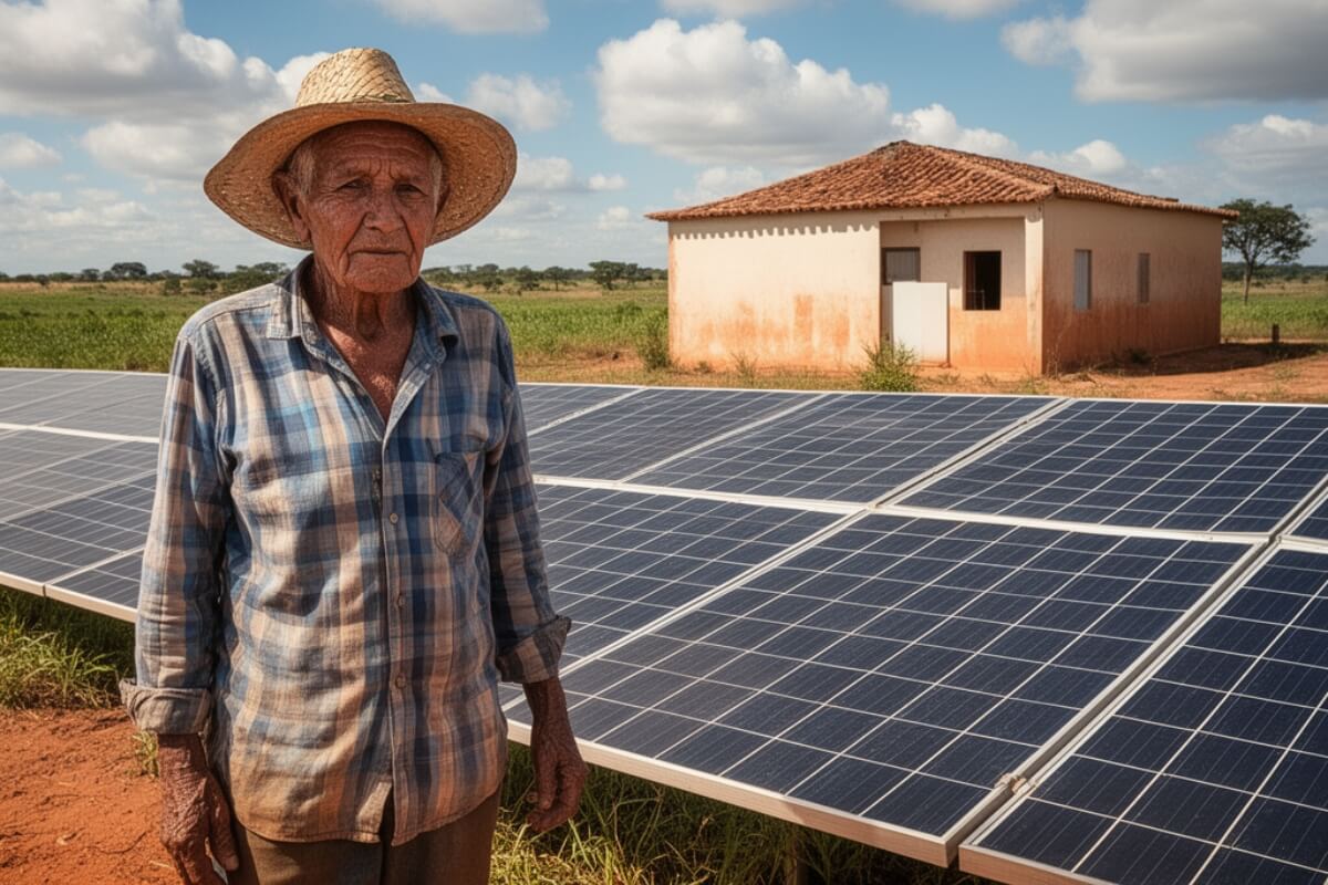 Agricultor de 89 anos reduz conta de luz em quase 90% com energia solar